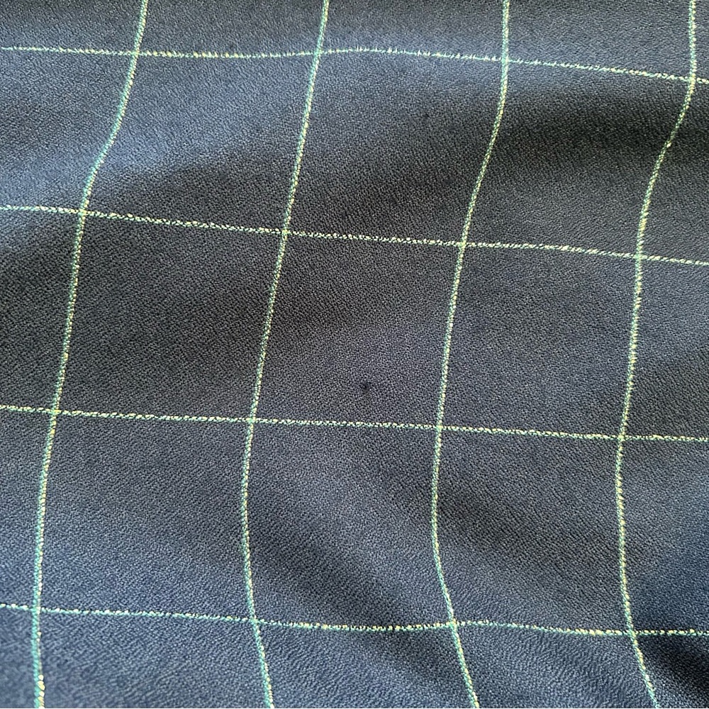 Mayoral Girls Navy Blue And Gold Check Dress, Size 8 - Picture 11 of 12